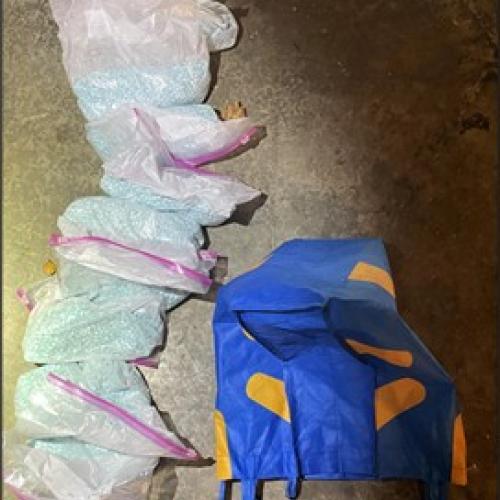 Bags of fentanyl pills.