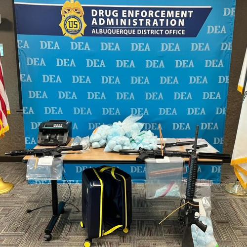 Guns and drugs seized in Albuquerque November 2024.