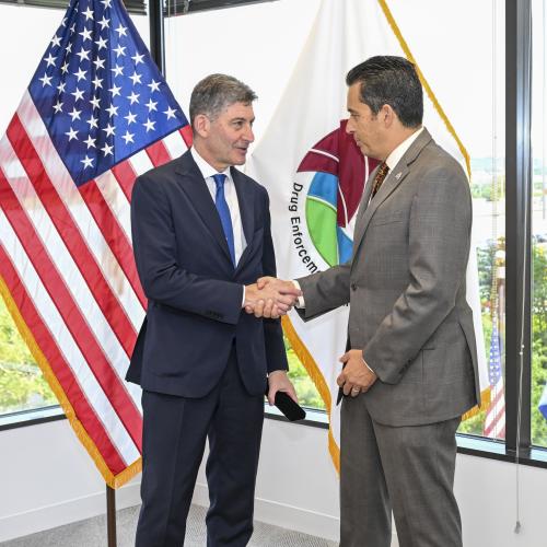 DEA Deputy Chief of Operations George Papadopoulos and Italian Director General of Public Security Prefect Vittorio Pisani