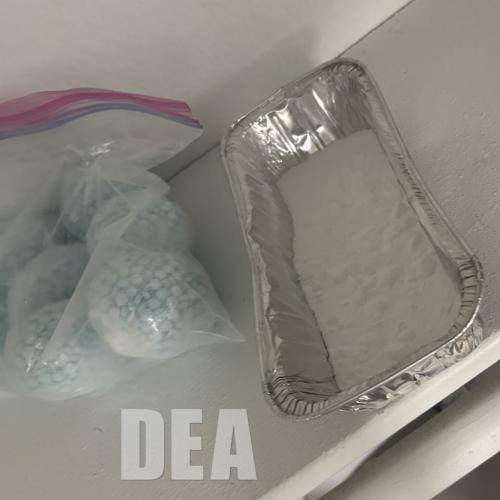 Fentanyl pills and powder seized October 16, 2025.