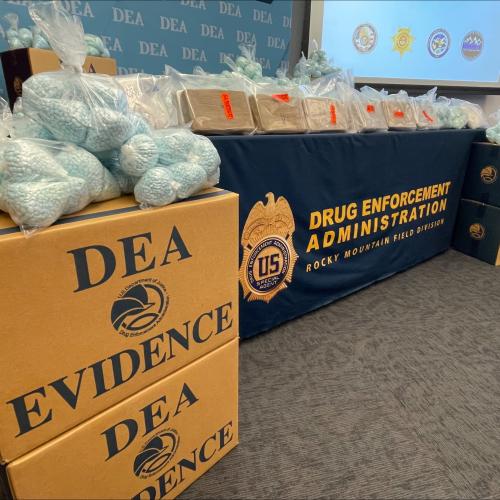 1.7 million suspected fentanyl pills and kilos of fentanyl powder seized in Highlands Ranch, CO.