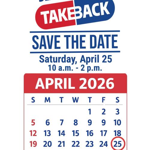 DEA Take Back Day Save the Date Graphic