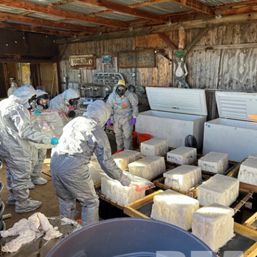 DEA Clandestine lab processing drugs