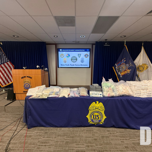 Press Conference-Three large-scale, yet unrelated fentanyl packaging operations were dismantled in the Bronx and Manhattan on Wednesday, April 8, 2026.