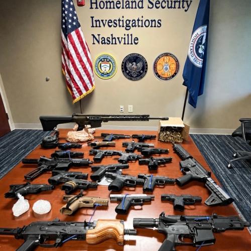 Firearms seized in the Middle District of Tennessee.