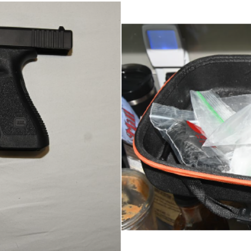 Seized firearm and drugs