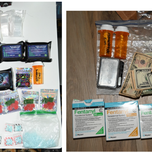 Seized drugs and cash
