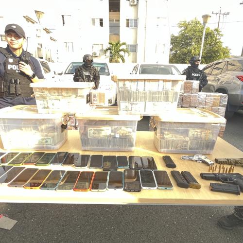 seizure of rifles, handguns, vehicles, a small aircraft, ammunition, ballistic vests, communication devices, cocaine, synthetic drugs, and U.S. currency.