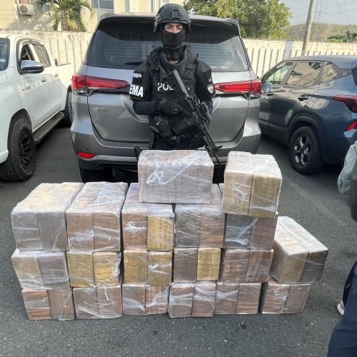 seizure of rifles, handguns, vehicles, a small aircraft, ammunition, ballistic vests, communication devices, cocaine, synthetic drugs, and U.S. currency.