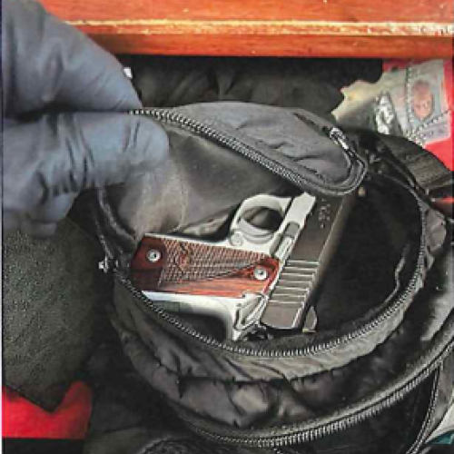 Firearm seized during the investigation