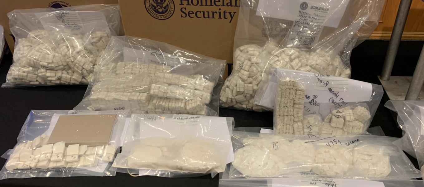 88,000 heroin glassines and 1,000 grams of cocaine seized
