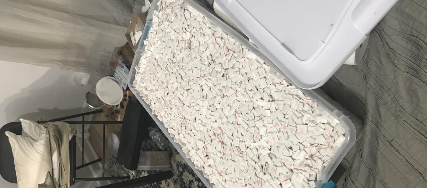 750,000 filled glassines seized from mill location