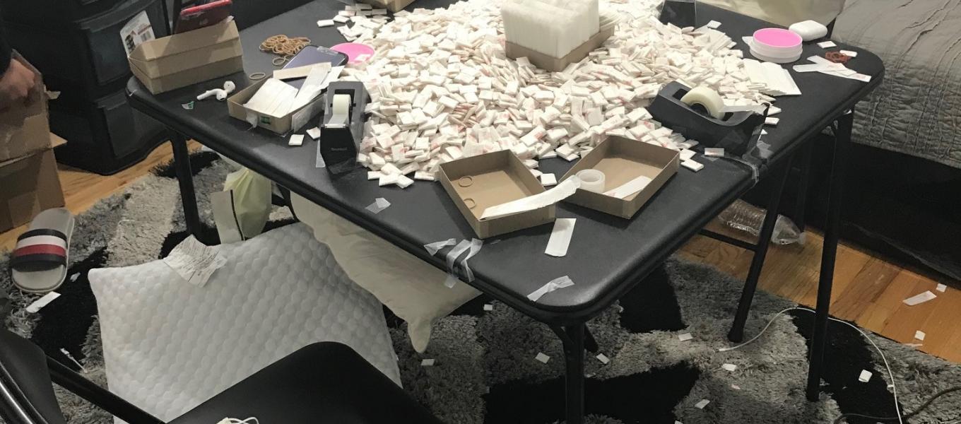 Table top heroin and fentanyl packaging mill dismantled in the Bronx, NY
