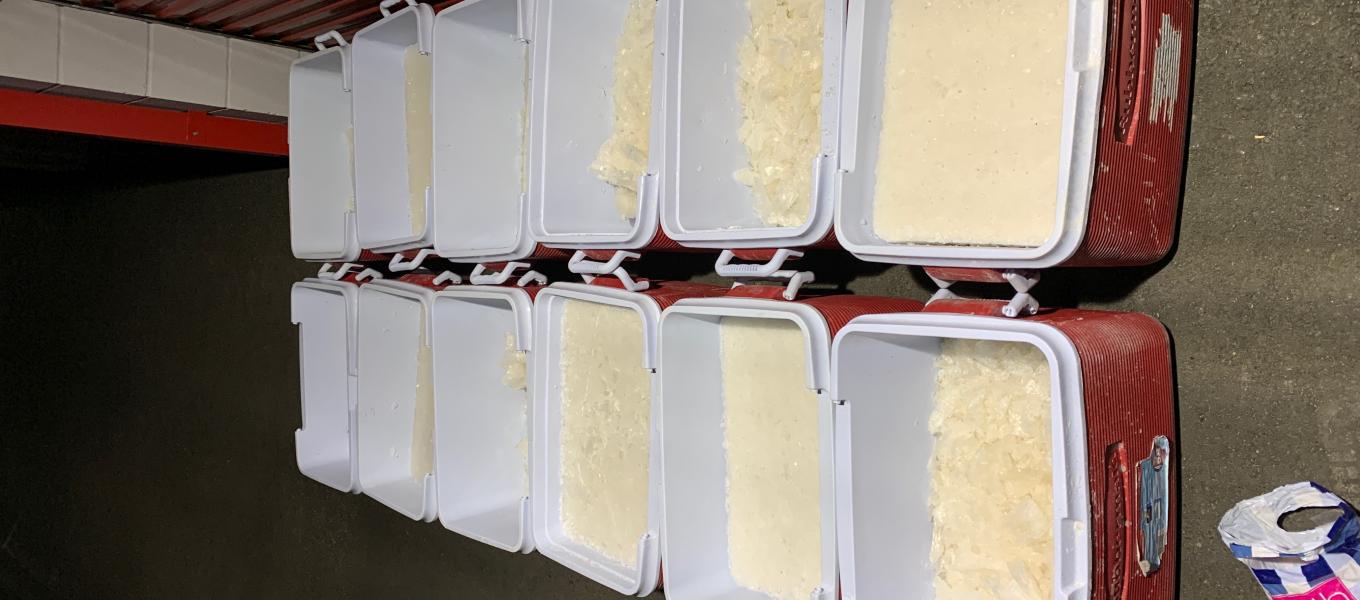 Partially crystalized meth 