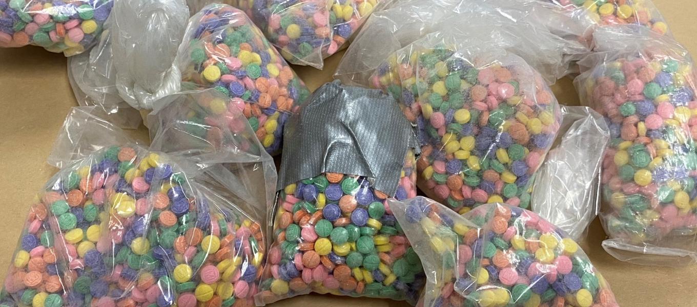 Seized Rainbow Fentanyl in Rural Eastern Washington