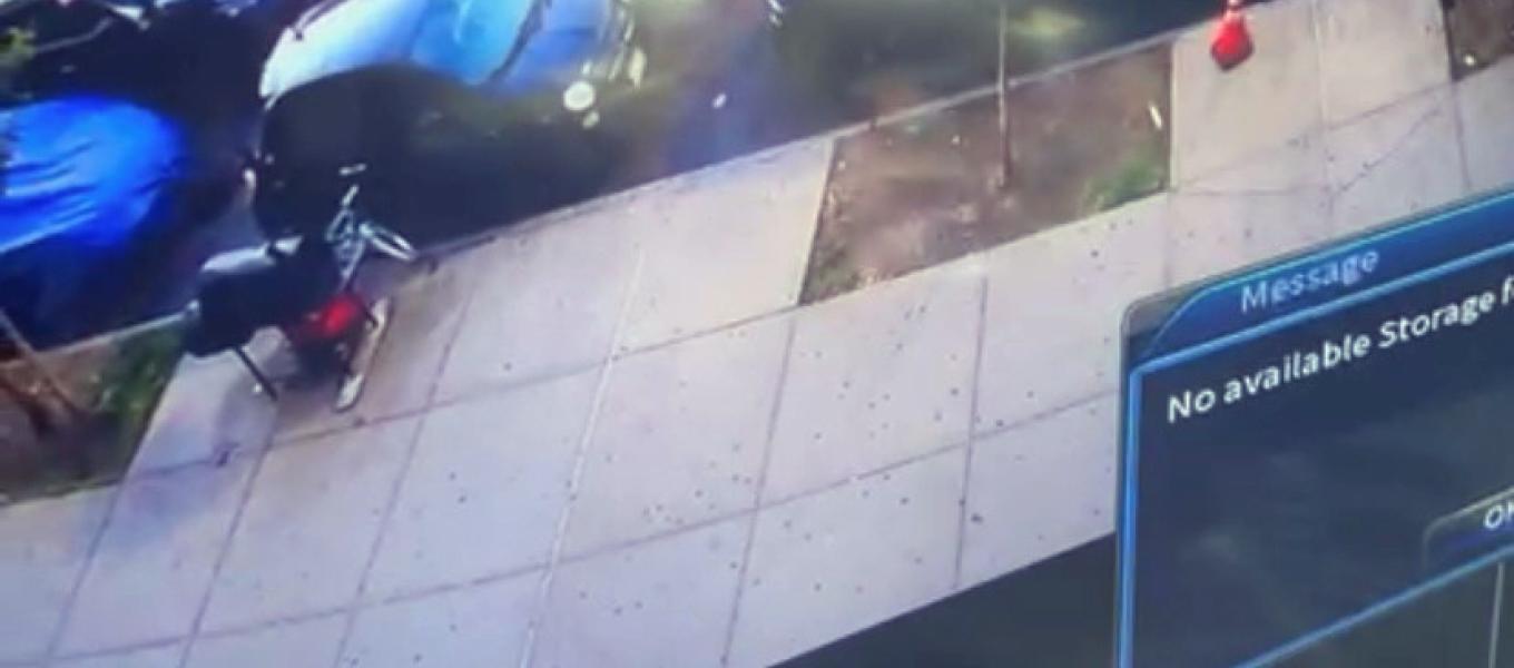 Sophisticated surveillance system with view of front of building