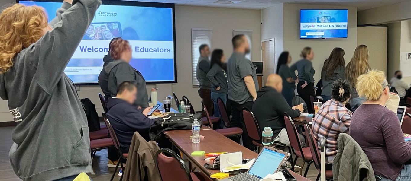 APS Health educators and counselors engage in training activities.