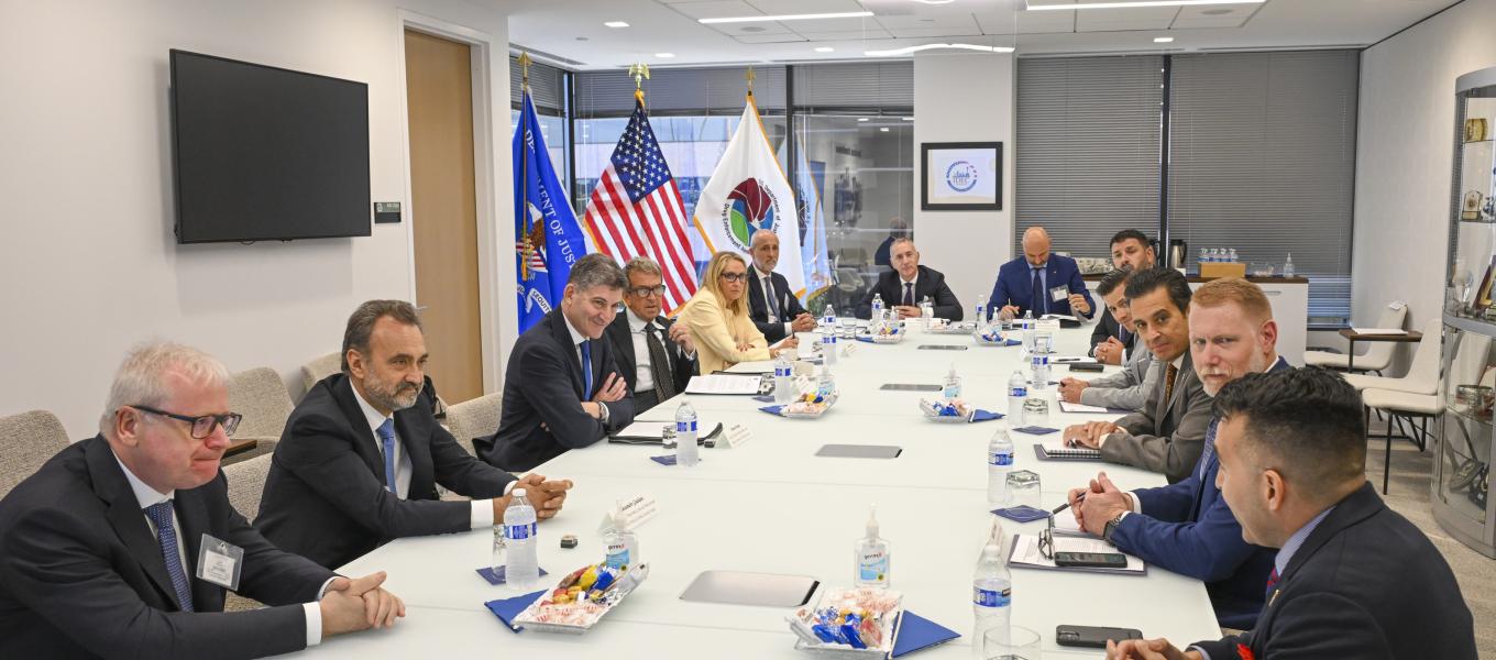 DEA Leadership Meets with Italian Law Enforcement at DEA Headquarters