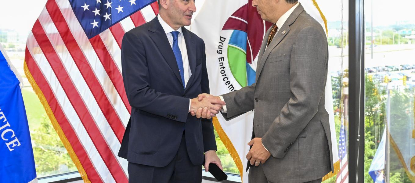 DEA Deputy Chief of Operations George Papadopoulos and Italian Director General of Public Security Prefect Vittorio Pisani