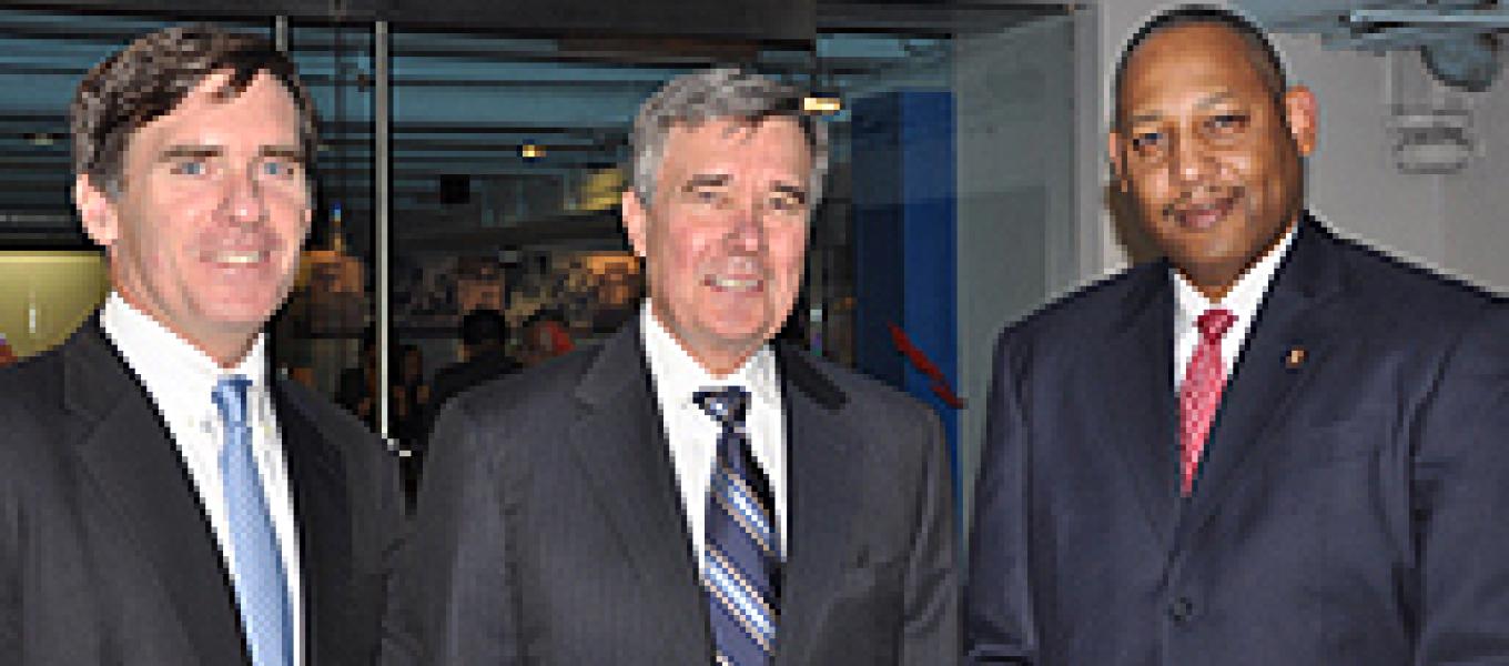 HIDTA Director Chauncey Parker, ONDCP Director Gil Kerlikowske and Acting SAC Wilbert Plummer.