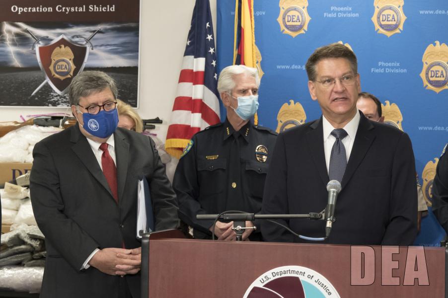 DEA Acting Administrator Shea announces intial results of Operation Crystal Shield