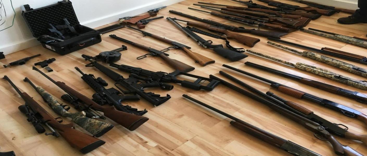 “42 firearms seized from one location in Kent, Washington during the May 2018 enforcement operation.”