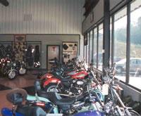 A bunch of motorcycles