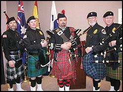 DEA Bag Pipes. Special Agents David Barnett, Thomas Ollen, Matt Gordon, Peter O'Brien and Kevin Donnelly.