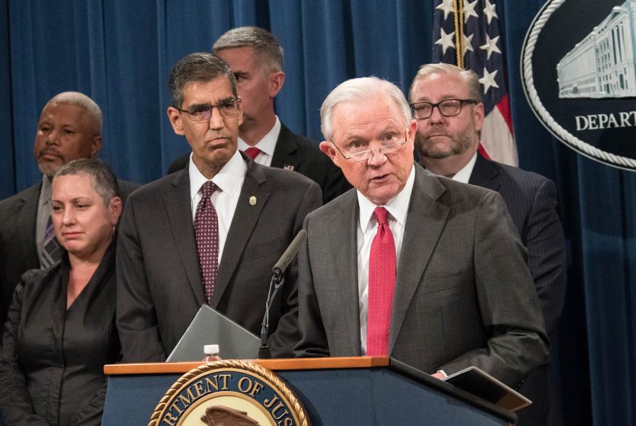 AG Sessions at the podium