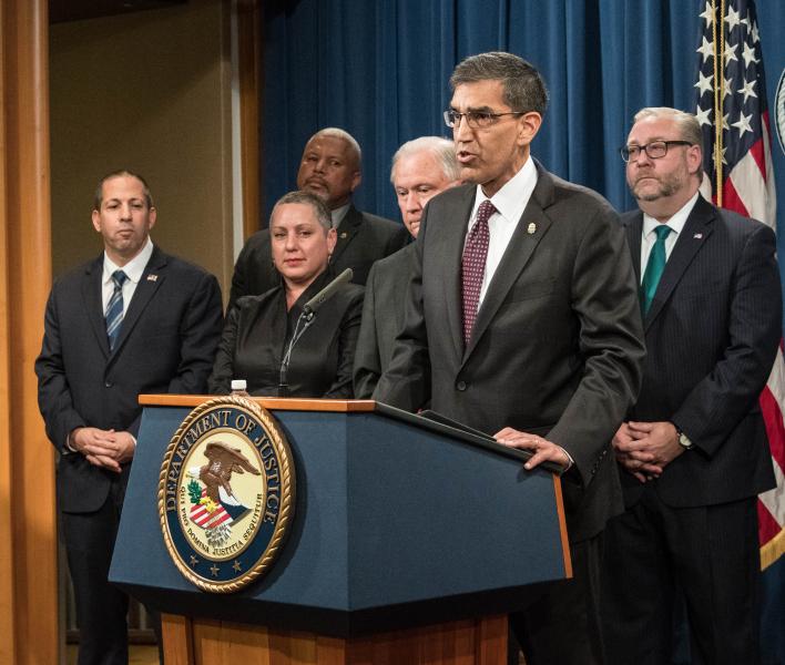 DEA Acting Administrator at the podium