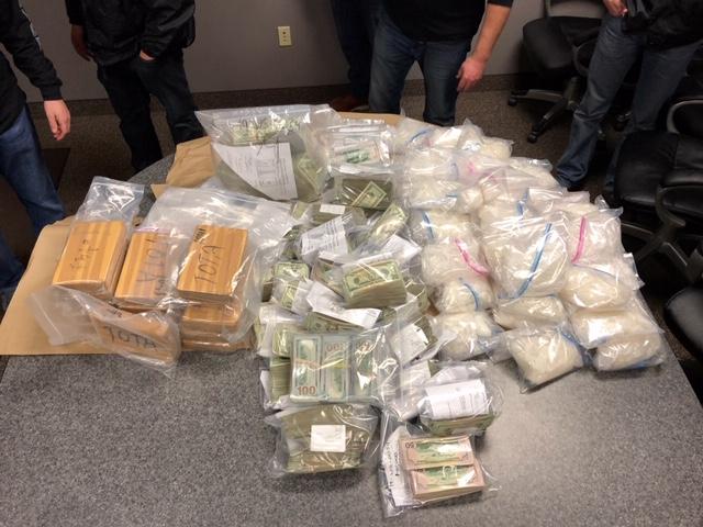 45 pounds of methamphetamine, 16kg of cocaine and approximately $710,235 dollars seized in Minnesota.