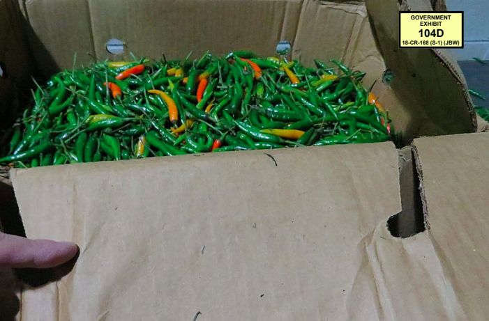 Organization used chili peppers as cover load