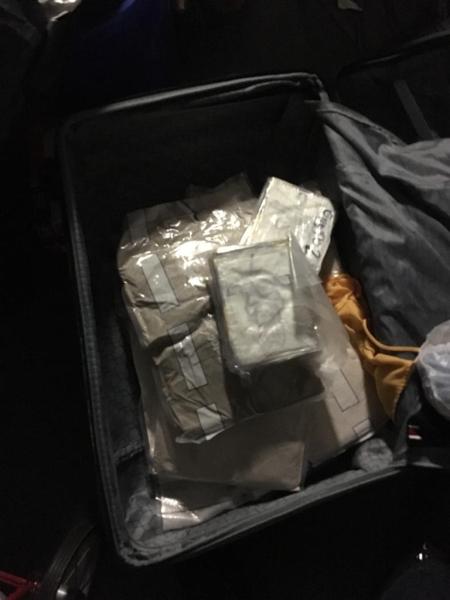 Organization concealed drugs in the lining of suitcases