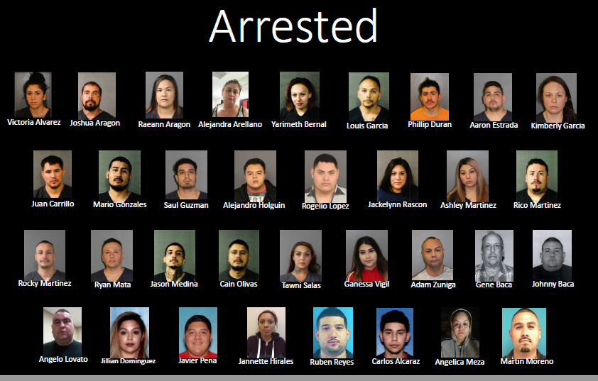 Arrested members of DTO