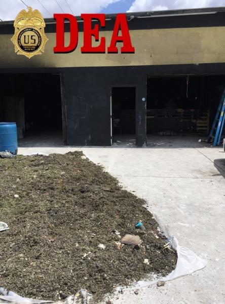 Marijuana seized from inside building