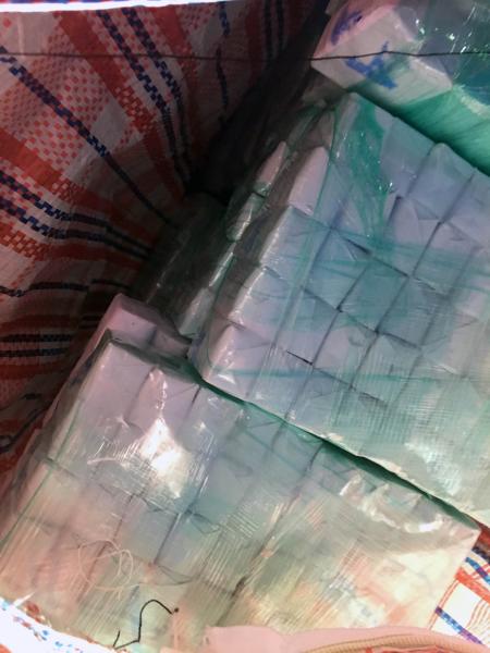 Glassines seized from shopping bag