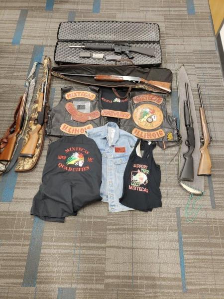 Firearms, drugs and Mixtecas gear found on or with Jerry Green.