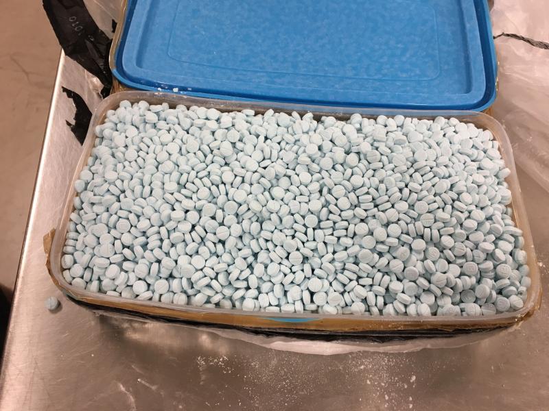 Seized counterfeit pills