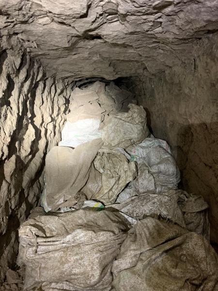 Photograph of backfill used on the San Diego end of the tunnel.