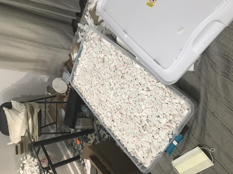 750,000 filled glassines seized from mill location