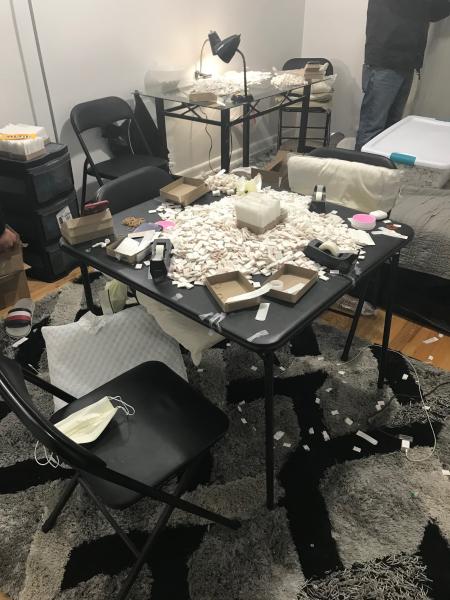 Table top heroin and fentanyl packaging mill dismantled in the Bronx, NY