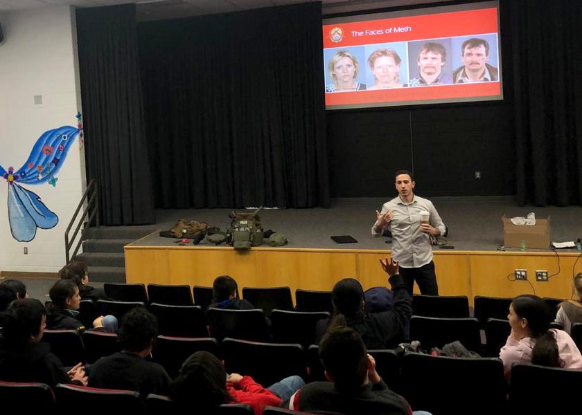 DEA talked with students about the dangers of methamphetamine.