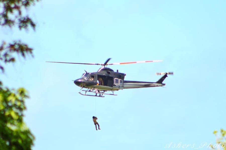 Agent repelling from helicopter 