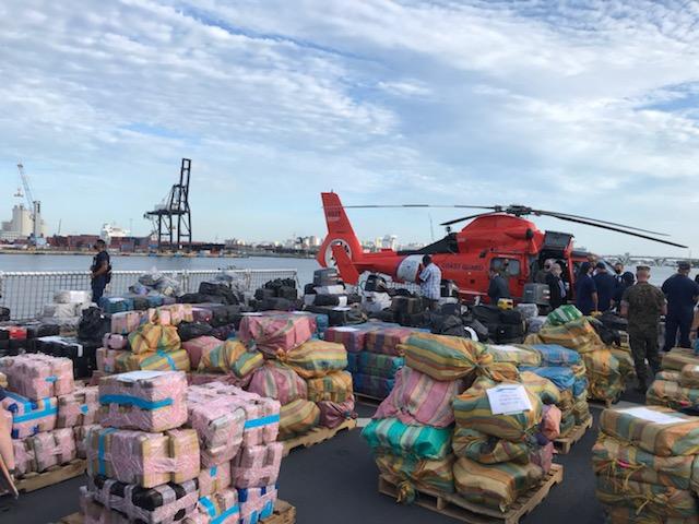 DEA and USCG offload cocaine and marijuana in Fort Lauderdale