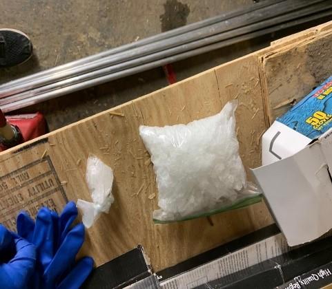 Crystal meth seized from location