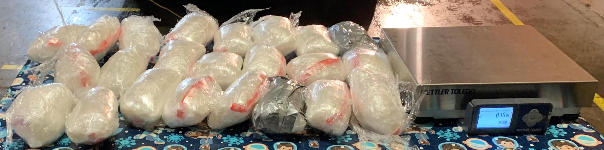 33 pounds of methamphetamine seized