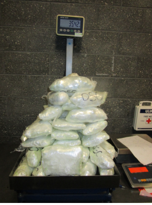 70 pounds of methamphetamine seized