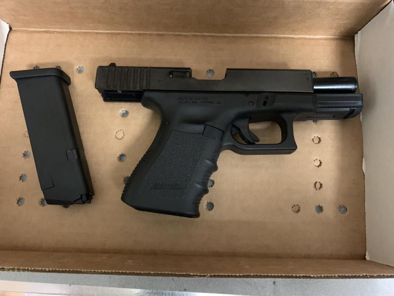Seized handgun