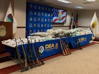 drugs and guns confiscated 