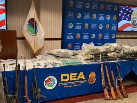 drugs and guns confiscated 